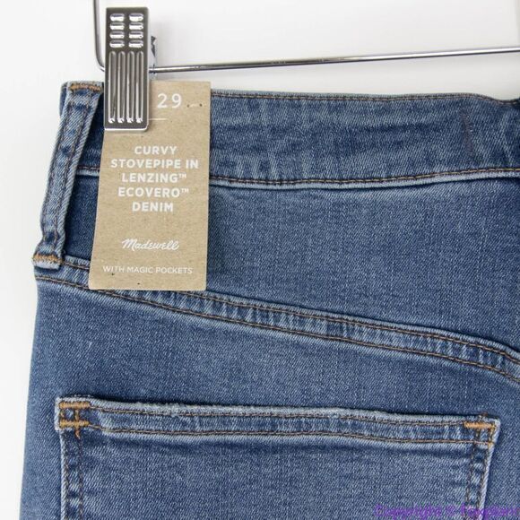 NEW Madewell Curvy Stovepipe Jeans‎ in Dearham Wash, 29 - Picture 11 of 13